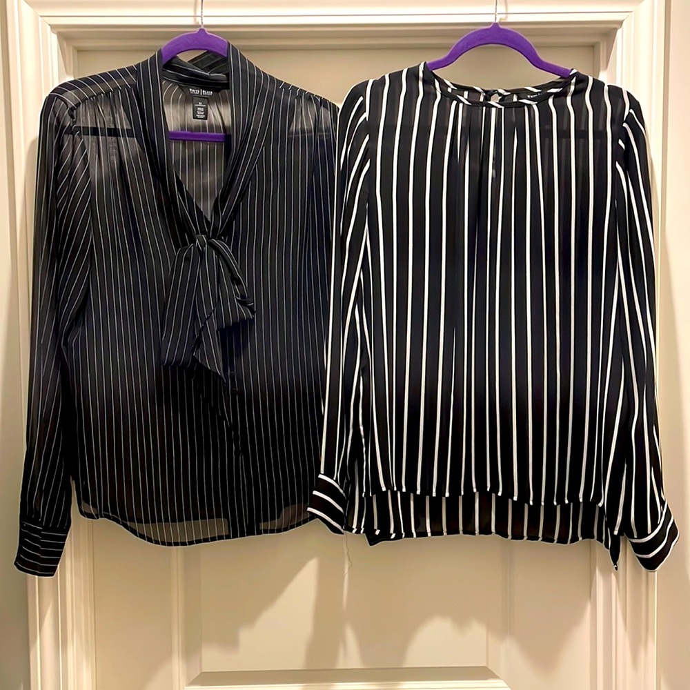 Striped WHBM blouses (2)